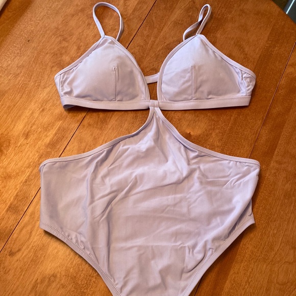 NWT j crew cutout one piece in soft lavender - Picture 7 of 7